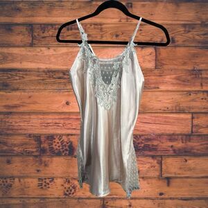5 for $25🔥Flora Satin Pink Lace Lingerie Nightgown Medium